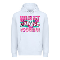 White Breast Cancer Warrior Premium Hoodie - texasbilliewilder
