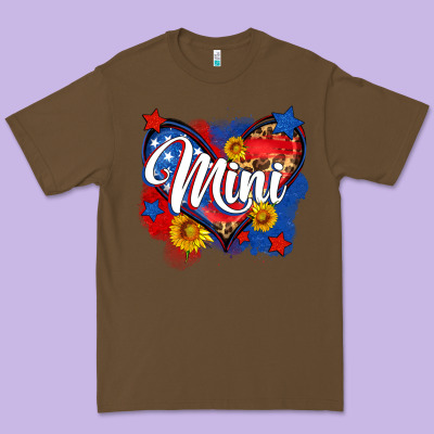 American Mini Heart Premium Tee Designed By Neo Western