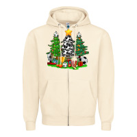 Sandshell Christmas With Soccer Trees Zipper Hoodie - BundleAndBundleShop