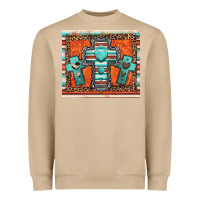 Mushroom turquoise gemstone crosses Heavyweight Sweatshirt - Jasminsmagicworld