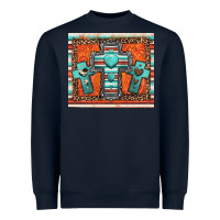Navy turquoise gemstone crosses Heavyweight Sweatshirt - Jasminsmagicworld