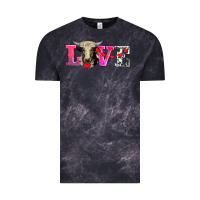 Cloud Black love with holstein cow Vintage Tee - AdoDesignShop