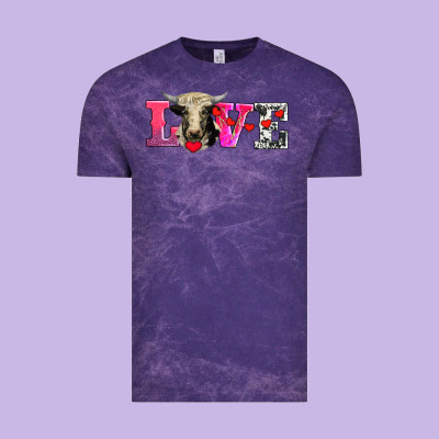 Love With Holstein Cow Vintage Tee Designed By Adodesignshop