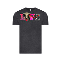 Vintage Black love with holstein cow Vintage Tee - AdoDesignShop