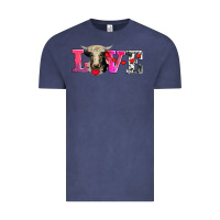 Vintage Denim love with holstein cow Vintage Tee - AdoDesignShop