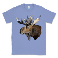 Colony Blue moose buck deer head Classic Tee - LillyAllenDesigns