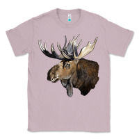 Lilac moose buck deer head Classic Tee - LillyAllenDesigns