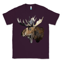 Plum moose buck deer head Classic Tee - LillyAllenDesigns