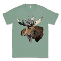 Sage moose buck deer head Classic Tee - LillyAllenDesigns