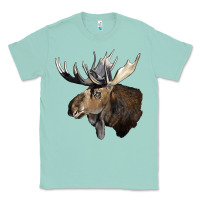 Seafoam moose buck deer head Classic Tee - LillyAllenDesigns