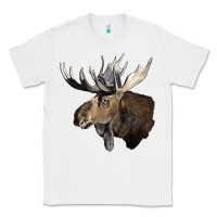 White moose buck deer head Classic Tee - LillyAllenDesigns
