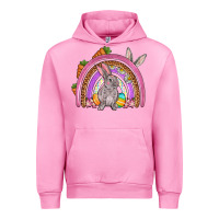 Fuchsia Pink Easter rainbow Urban Hoodie - OliviaCreatesArt