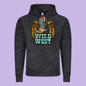 Wild West Vintage Hoodie Designed By Jahusdesignshop