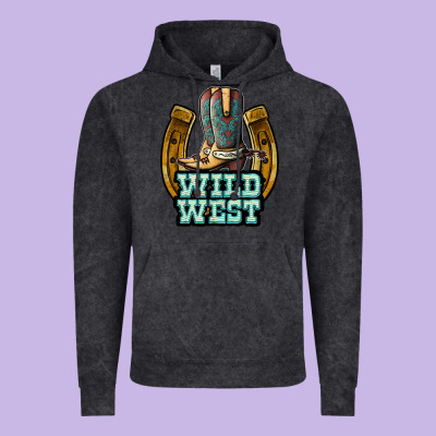 Wild West Vintage Hoodie Designed By Jahusdesignshop