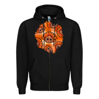 Thanksgiving Turkey With Tartan Patch Zipper Hoodie | Teevron