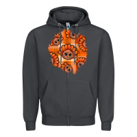 Smoke Thanksgiving Turkey With Tartan Patch Zipper Hoodie - BundleAndBundleShop
