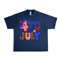 Navy happy 4th of july Urban Heavy Tee - NancyCooperArtShop