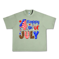 Oil Green happy 4th of july Urban Heavy Tee - NancyCooperArtShop