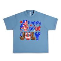 Pebble Blue happy 4th of july Urban Heavy Tee - NancyCooperArtShop