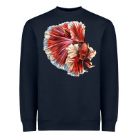 Navy Betta Fish Heavyweight Sweatshirt - LillyAllenDesigns