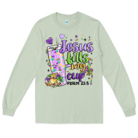 Mardi Gras Jesus Fills My Cup Long Sleeve Tee | Teevron