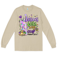Mushroom mardi gras jesus fills my cup Long Sleeve Tee - MaliasSmallBusiness