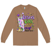 Toasted Coconut mardi gras jesus fills my cup Long Sleeve Tee - MaliasSmallBusiness