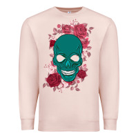 Pale Pink Skull with flowers Premium Sweatshirt - Bettercallsaul