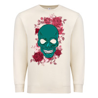 Sandshell Skull with flowers Premium Sweatshirt - Bettercallsaul