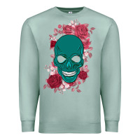 Seafoam Skull with flowers Premium Sweatshirt - Bettercallsaul