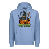 Colony Blue Howdy witches Premium Hoodie - NancyCooperArtShop