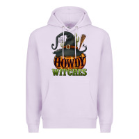 Lilac Howdy witches Premium Hoodie - NancyCooperArtShop