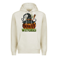 Oatmeal Heather Howdy witches Premium Hoodie - NancyCooperArtShop