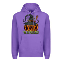 Purple Howdy witches Premium Hoodie - NancyCooperArtShop