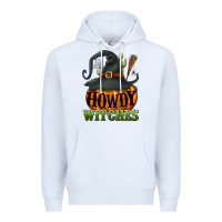 White Howdy witches Premium Hoodie - NancyCooperArtShop