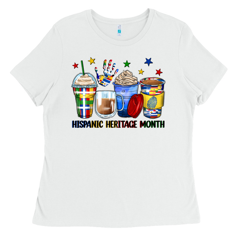 Hispanic Heritage Month Coffee Cups Ladies Tee by Zillion Design Studio | Teevron