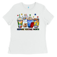 White hispanic heritage month coffee cups Ladies Tee - Zillion Design Studio