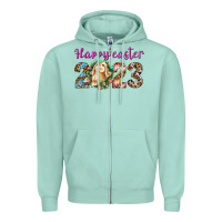 Seafoam Happy Easter 2023 Zipper Hoodie - BundleAndBundleShop