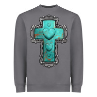Storm turquoise gemstone cross Heavyweight Sweatshirt - Jasminsmagicworld