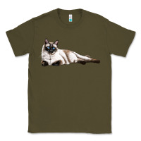 Army Green siamese Classic Tee - LillyAllenDesigns