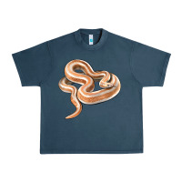 Midnight Navy Rosy Boa Snake Illustrations Urban Heavy Tee - LillyAllenDesigns