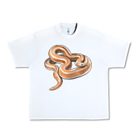 White Rosy Boa Snake Illustrations Urban Heavy Tee - LillyAllenDesigns
