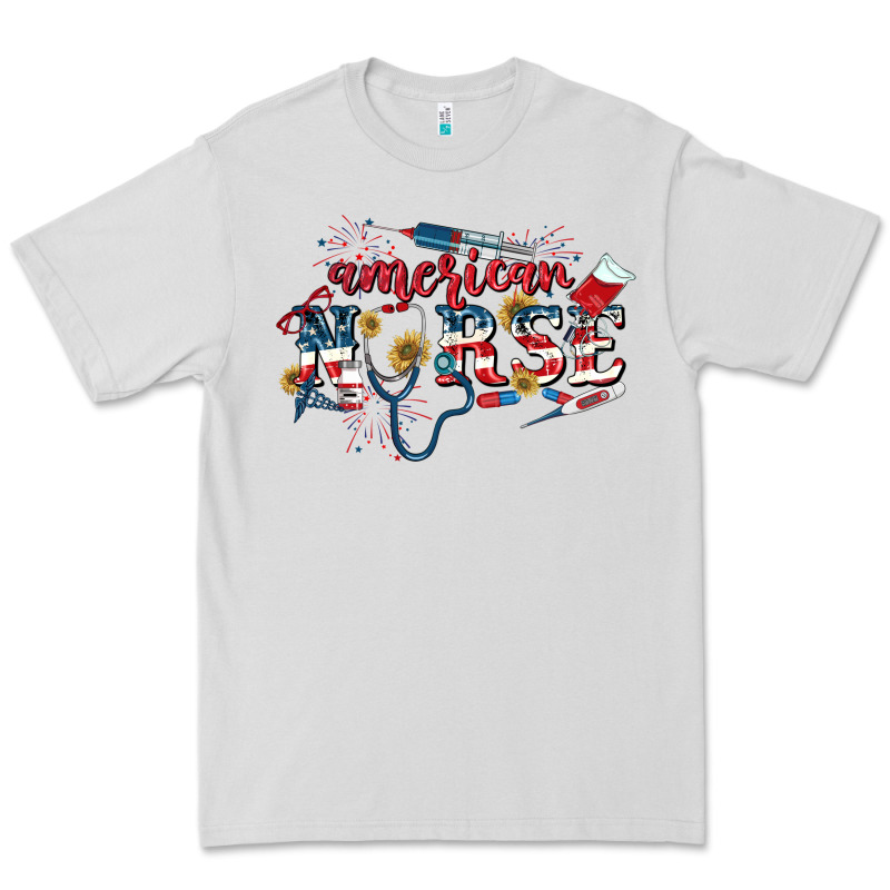 American Nurse 4th Of July Premium Tee by CowGirlArtShop | Teevron
