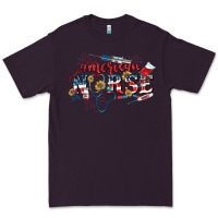 Plum American Nurse 4th of July Premium Tee - CowGirlArtShop