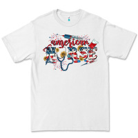 White American Nurse 4th of July Premium Tee - CowGirlArtShop