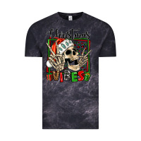 Cloud Black christmas vibes skeleton Vintage Tee - Jasminsmagicworld