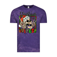 Cloud Purple christmas vibes skeleton Vintage Tee - Jasminsmagicworld