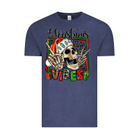 Vintage Denim christmas vibes skeleton Vintage Tee - Jasminsmagicworld