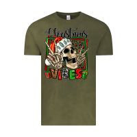 Vintage Olive christmas vibes skeleton Vintage Tee - Jasminsmagicworld