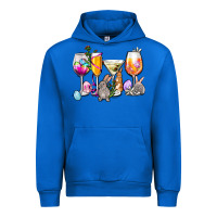 Cobalt Easter wine glasses Urban Hoodie - OliviaCreatesArt